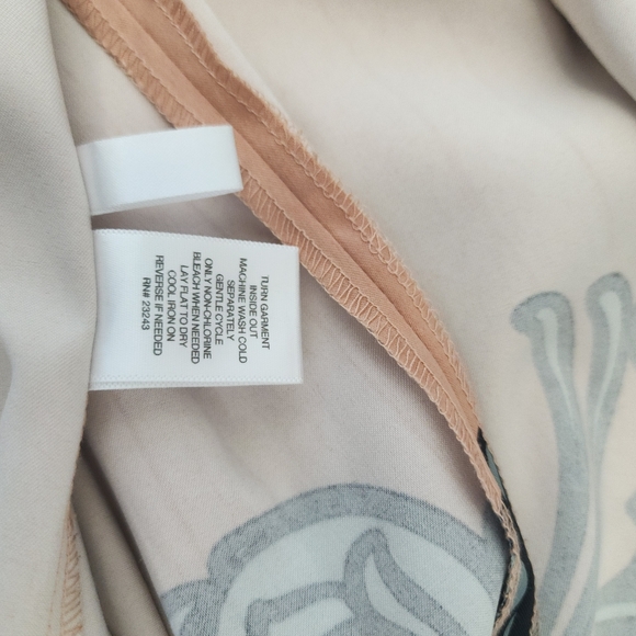 Newyork& Company Blush brown, women paisley sleeveless dress With  Size 12 - Picture 9 of 13